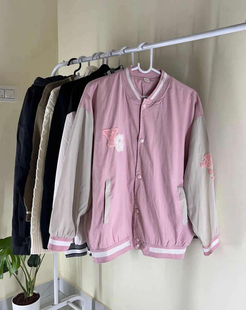 Pink Varsity Jacket