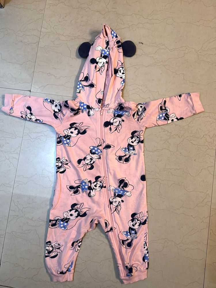 Minnie Mouse Baby Onesie - Pink &amp; Adorable!