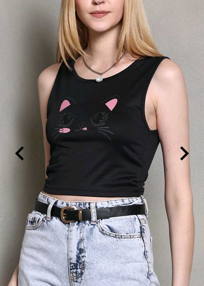 Cute Kitty Crop Tank