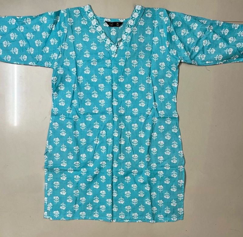 Light Blue Short Kurta