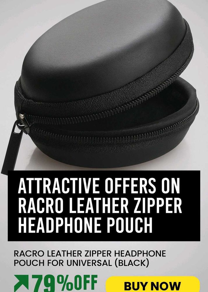 premium leather zipper Pouch, Pack Of 2 Pcs