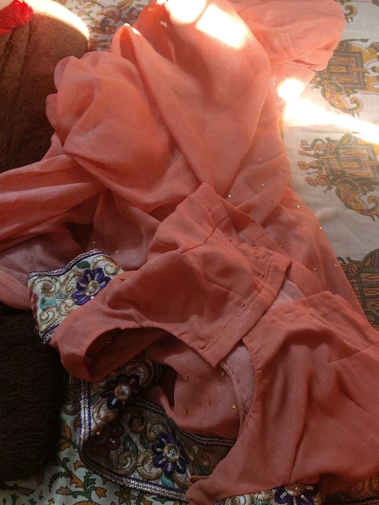 Baby Pink Colour Saree