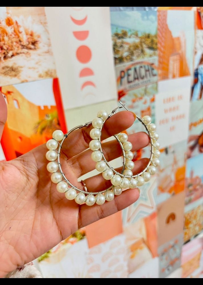 Pretty Pearl Hoops From h&amp;M