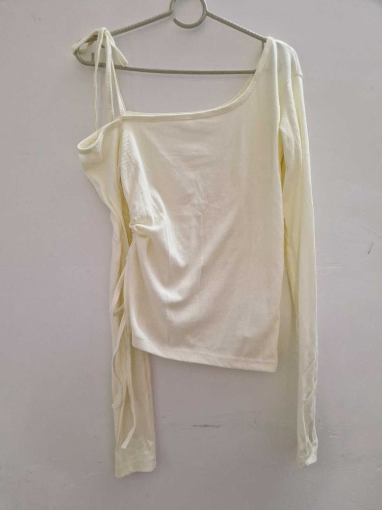 Creamy White Long Sleeve Top