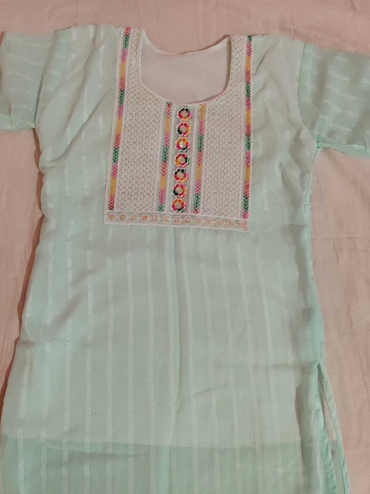 Light Green Georgette Kurti