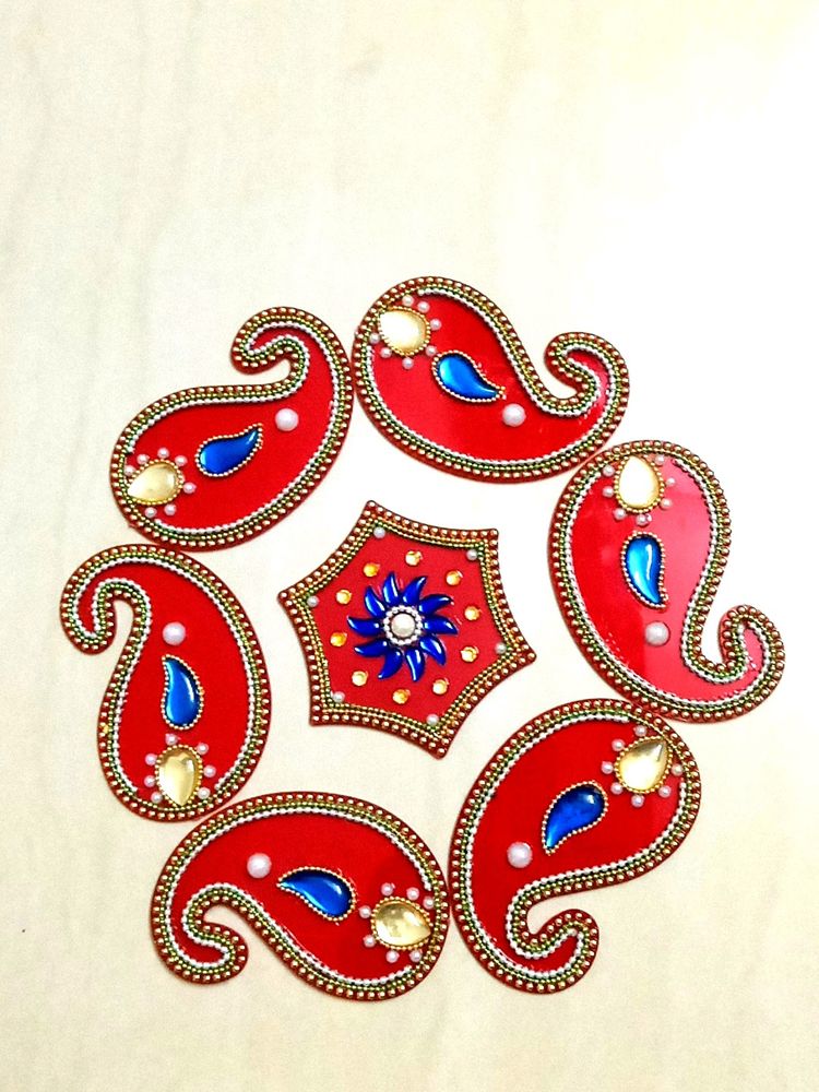 Acrylic Kundan Rangoli