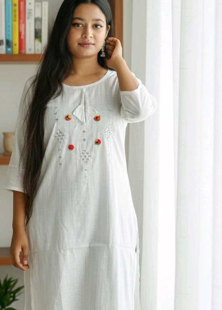 Elegant White Kurti