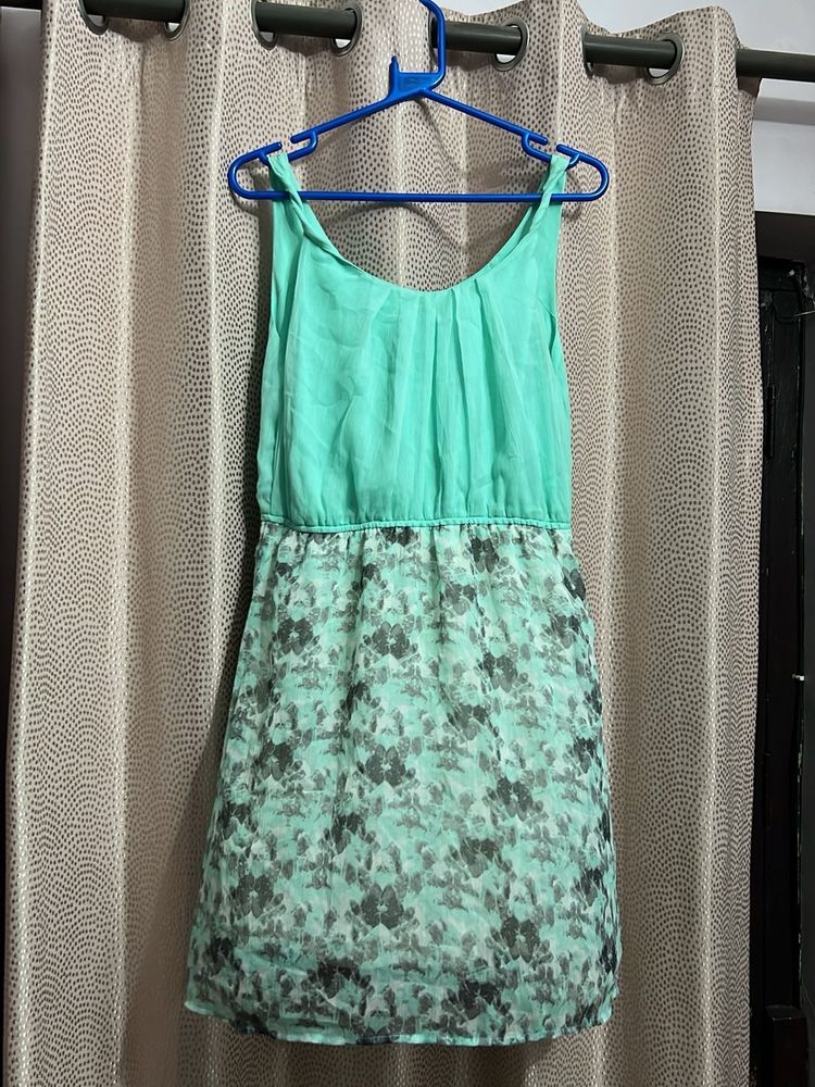 Mint Green Floral Dress