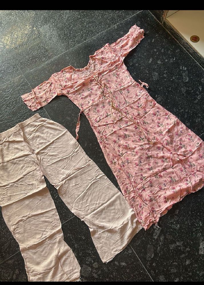 Floral Pink Kurta Set