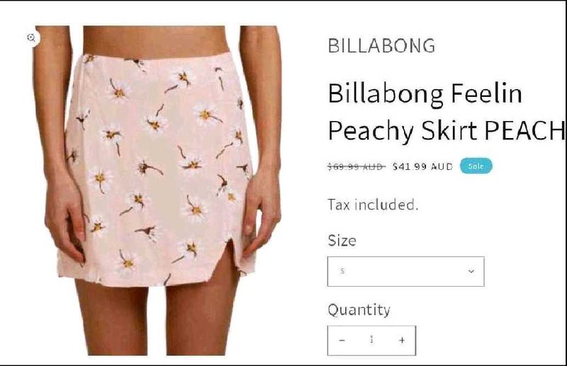 Billabong Floral Mini Skirt
