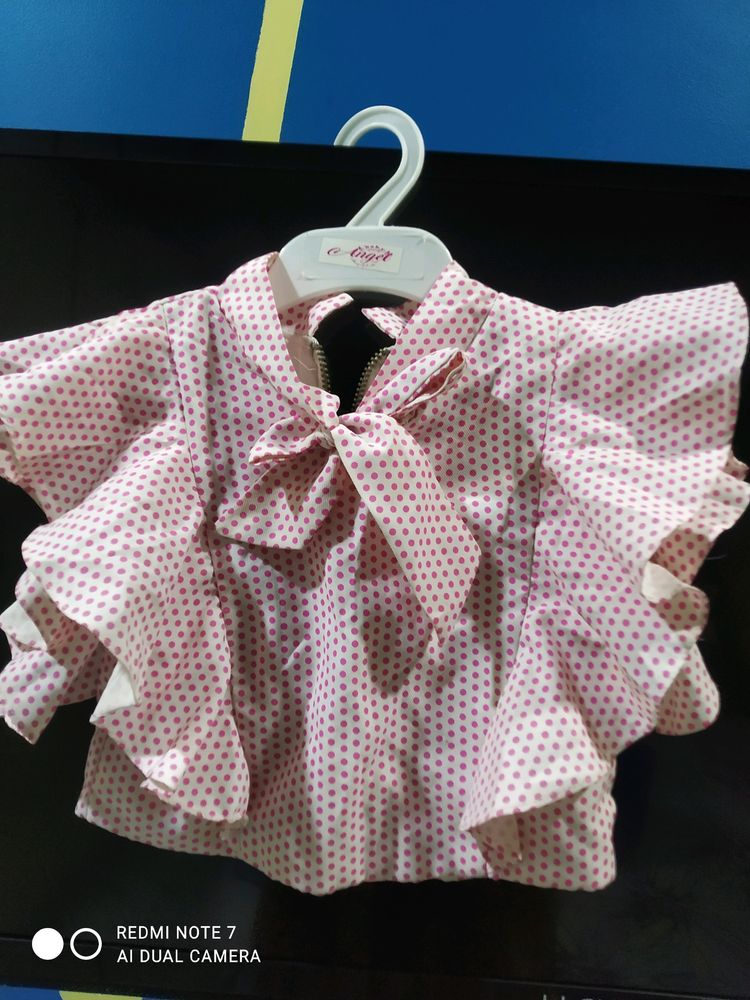 Pink Dots Design Top