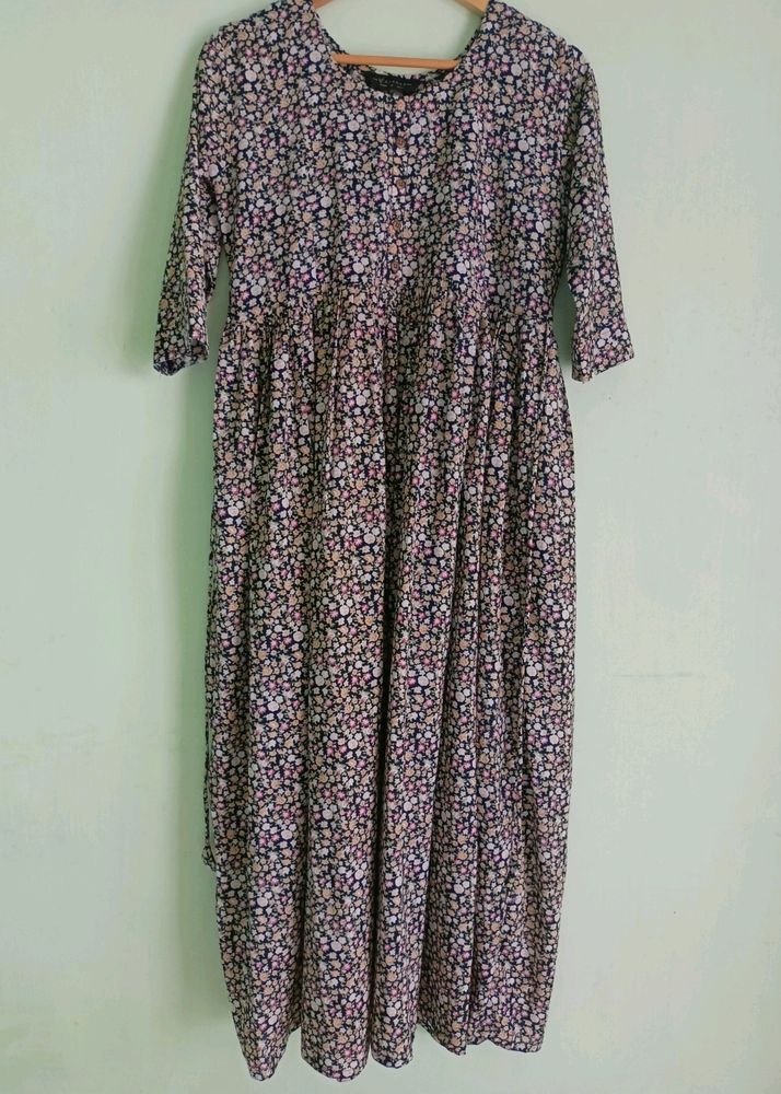 Floral Black Dress