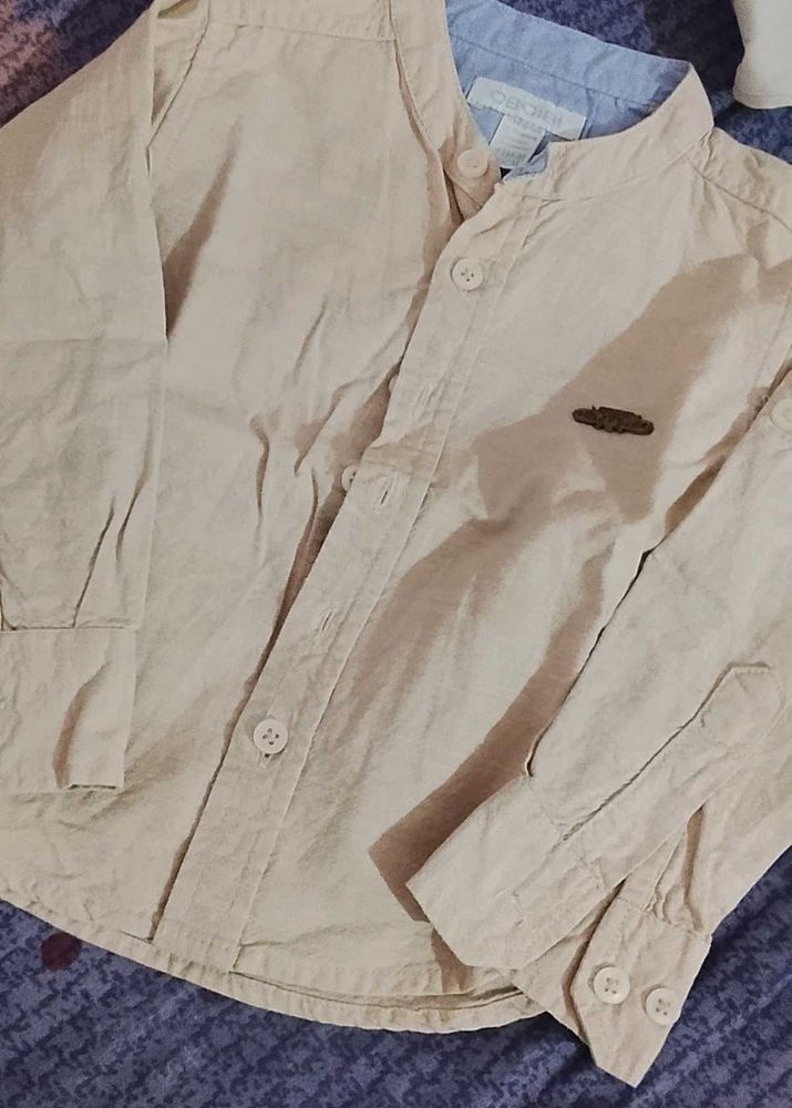 boys Casual Shirt - Beige