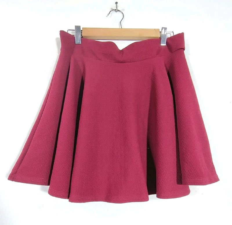 Maroon Colour Short Skirt