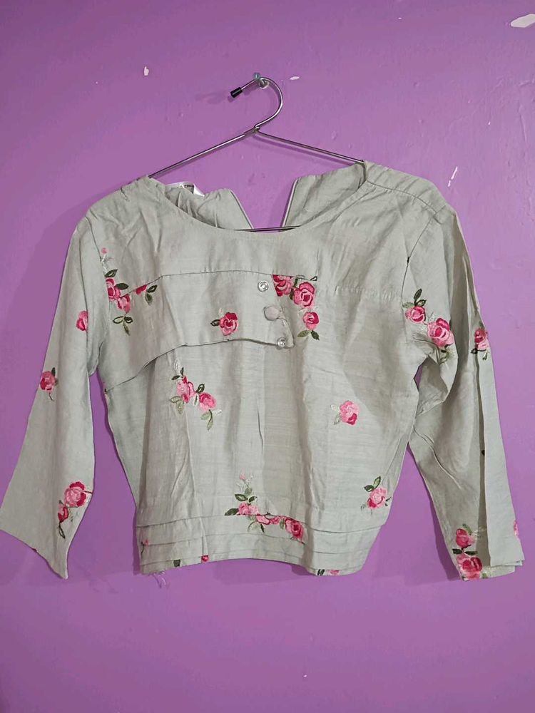 Floral Embroidered Top