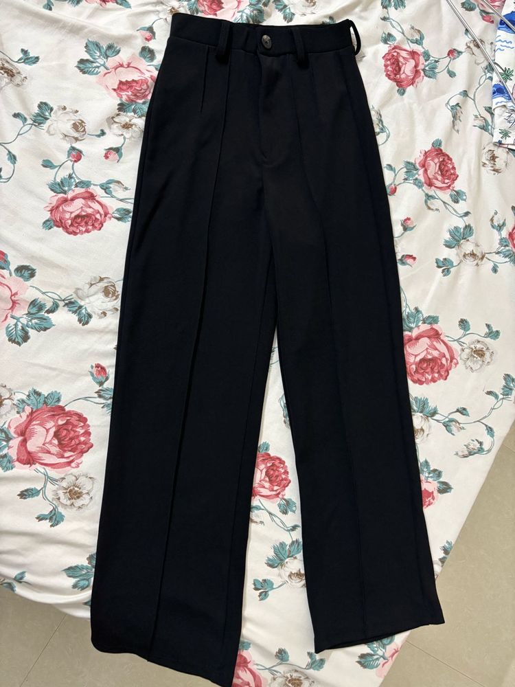 Black Wide Leg Trousers