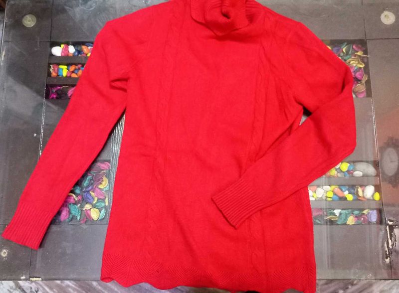 Red Turtleneck Sweater
