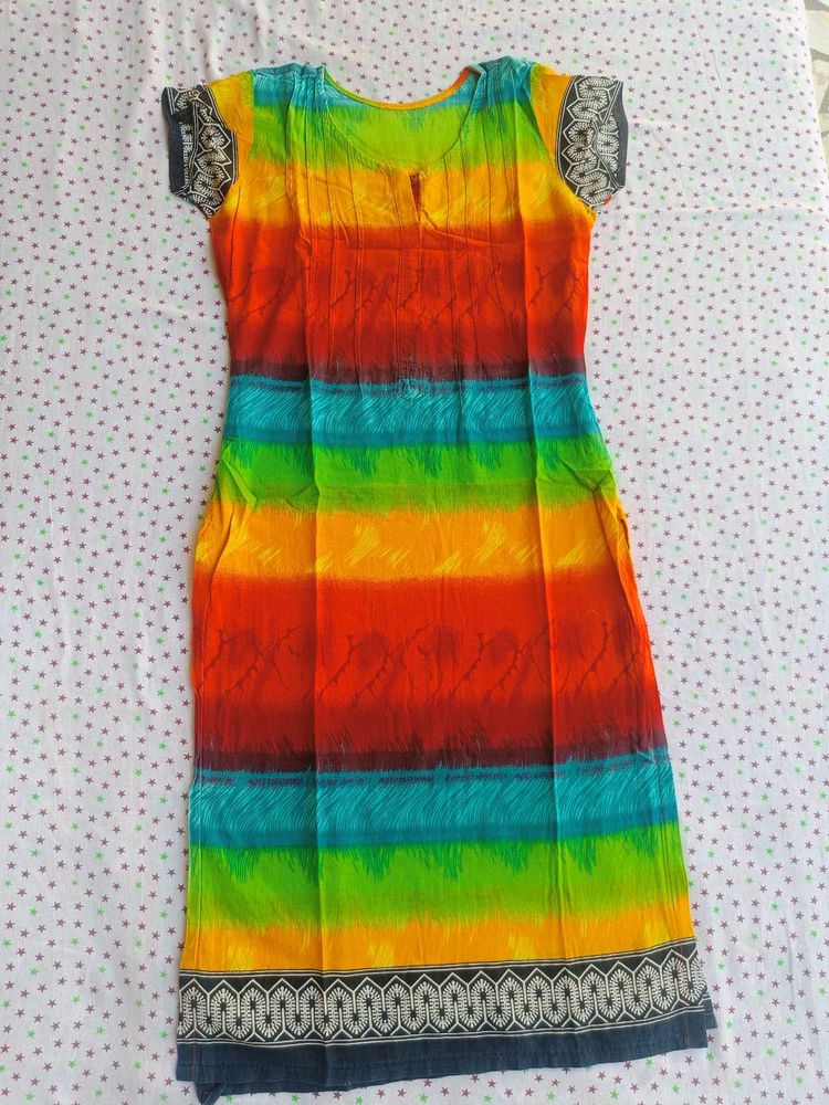 Rainbow Striped Kurti