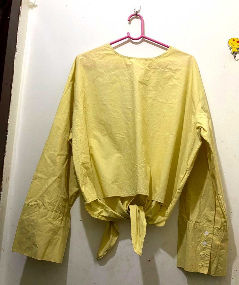 Yellow Tie-Back Blouse 38-44