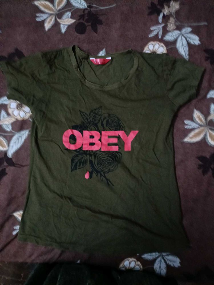 OBEY Graphic Tee - Olive Green