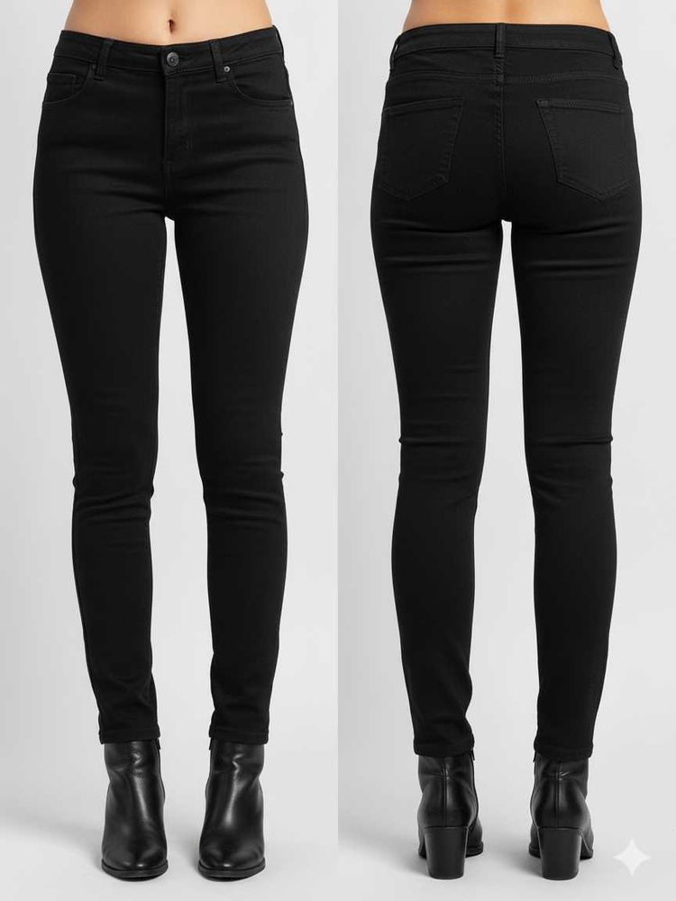 Black Jeans Slim Fit Denim Pants