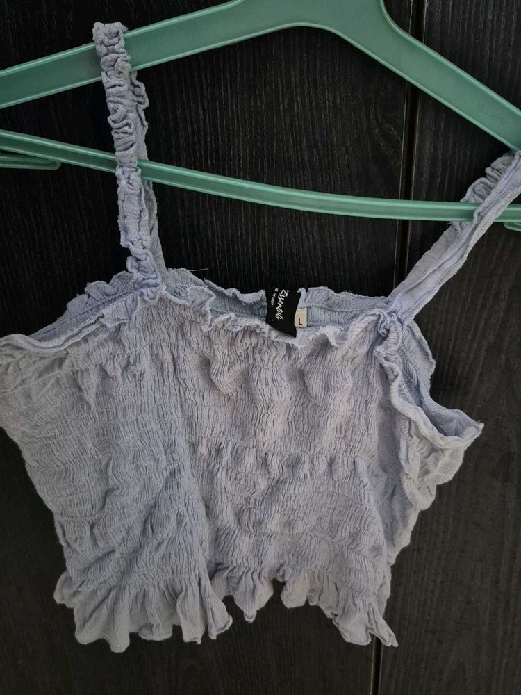 Cute Blue Crop Top