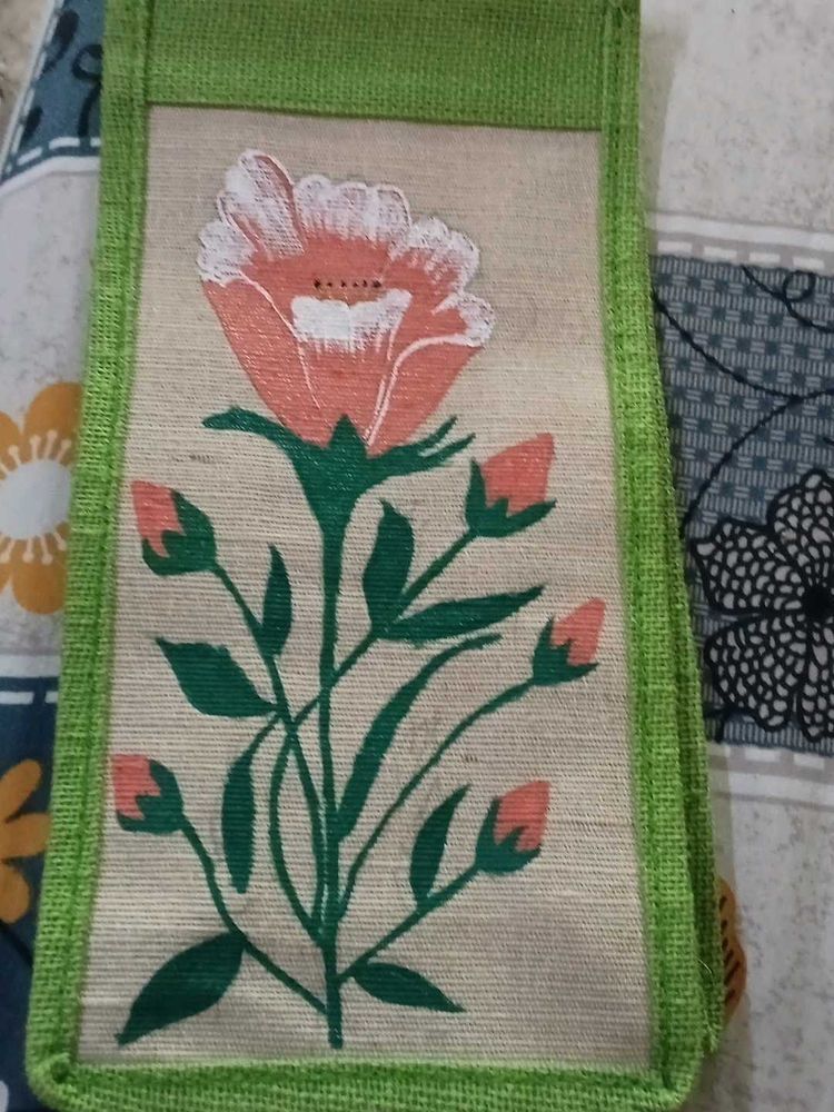 Floral Jute Pouch