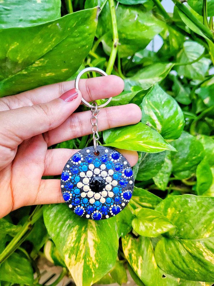 Handmade Evil Eye  Mandala Keychain❤️