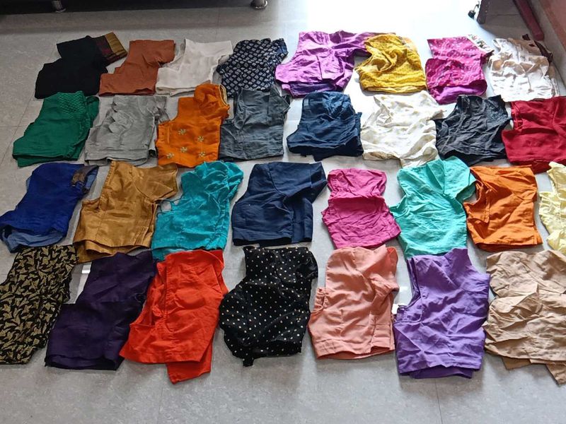 Lot of 32 Sari Blouses