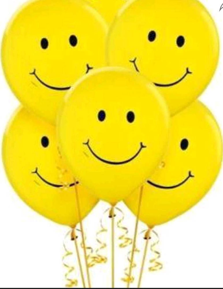 Printed Emoji Smiley Face Balloon -2 Packet