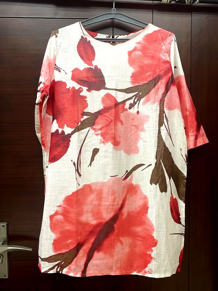 Floral Print Tunic Top