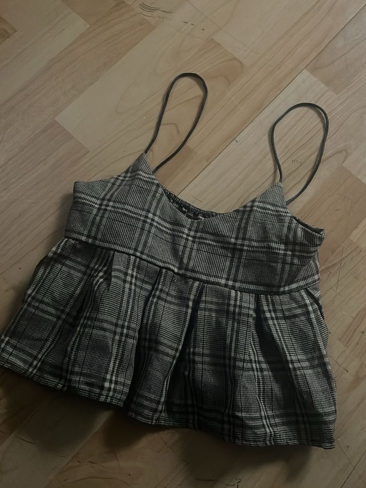 Cute Plaid Crop Top