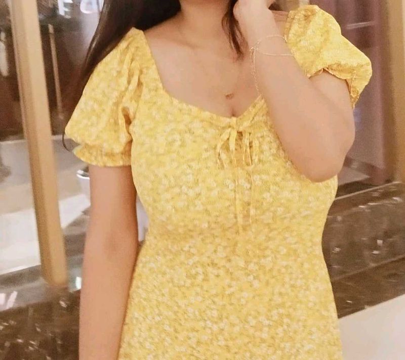 Yellow Floral Dress
