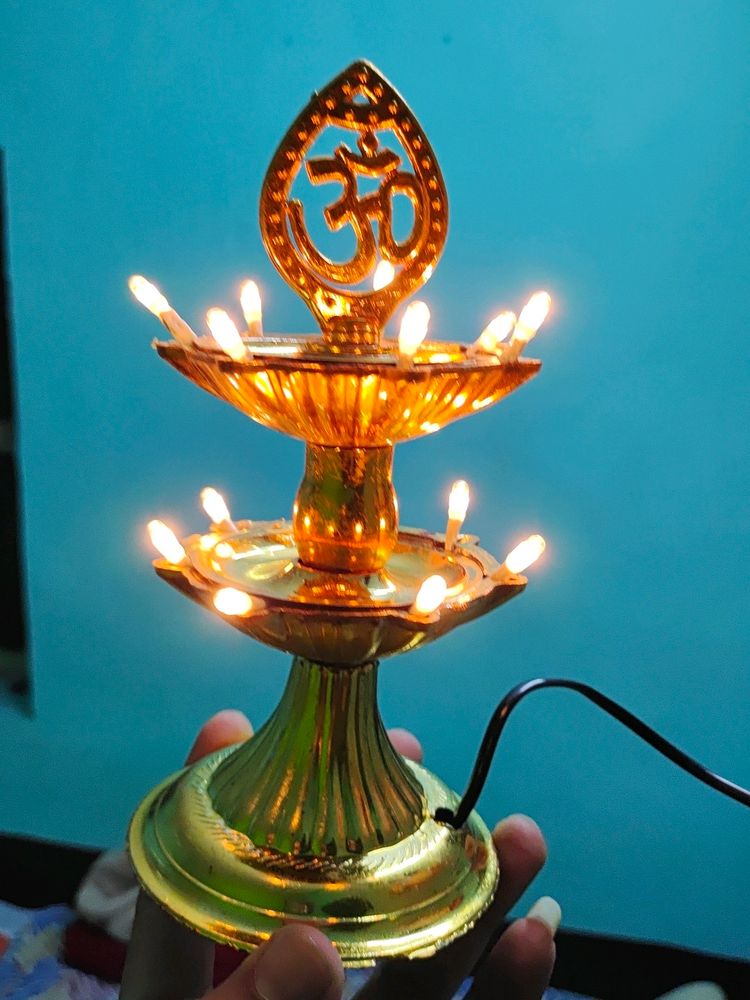 14 Led Electric Diya For Pooja (2. Levels) #NEW