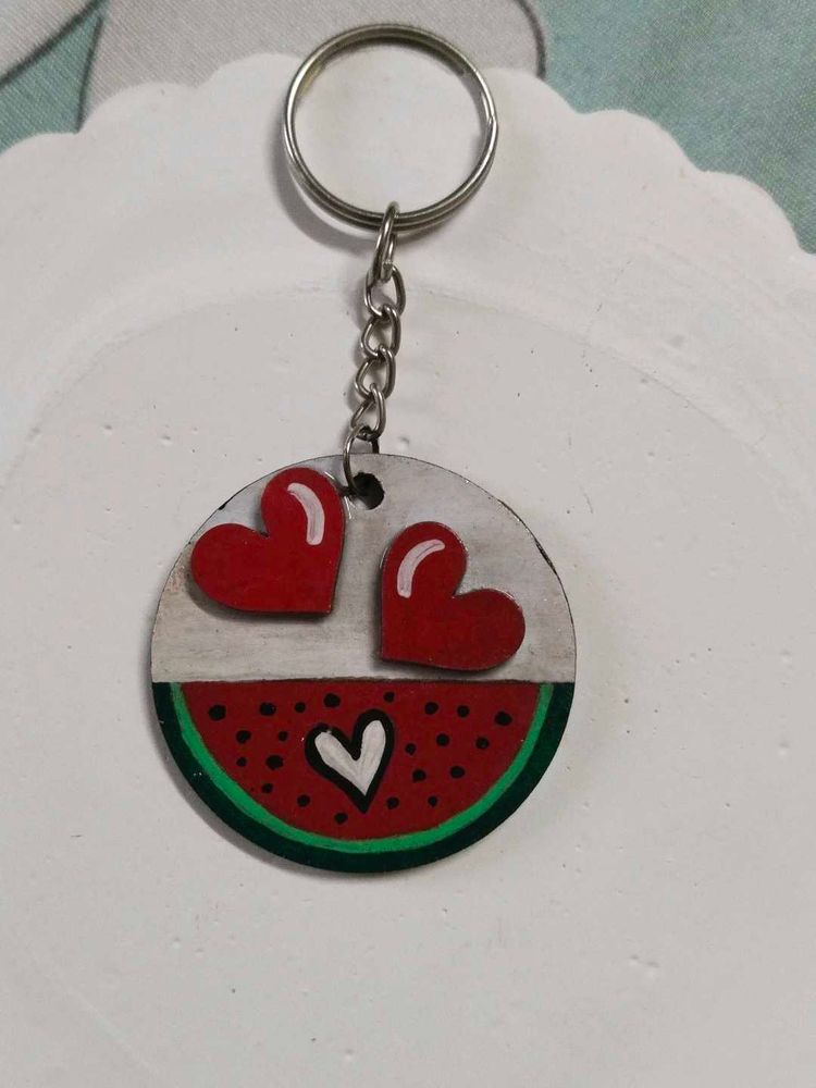 Heart Watermelon Keychain