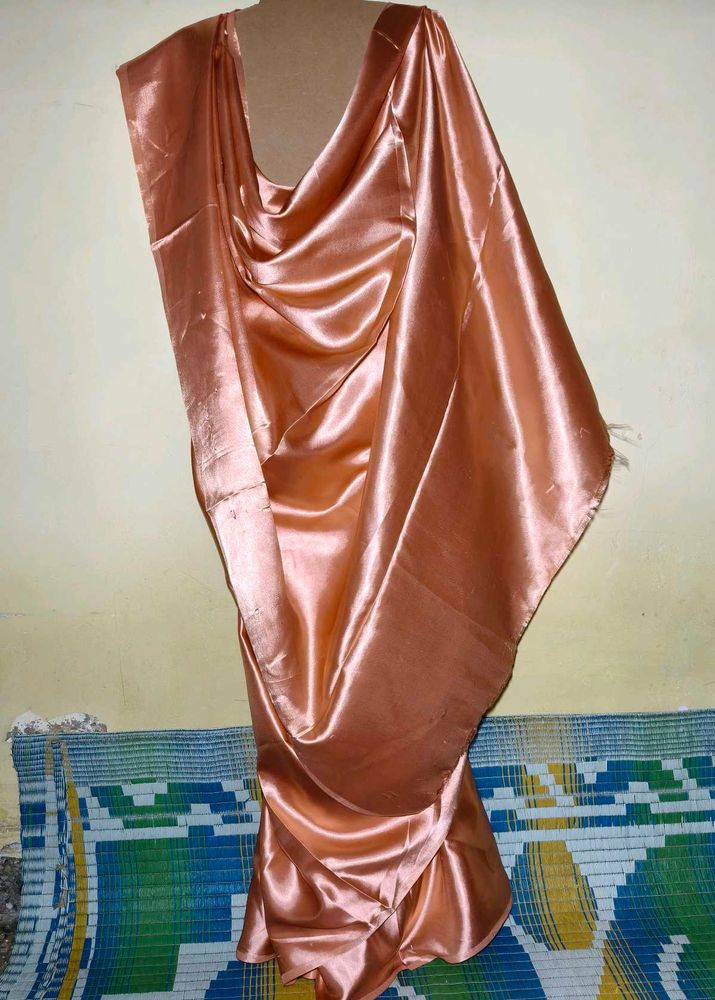 Peach Colour Satin Saree
