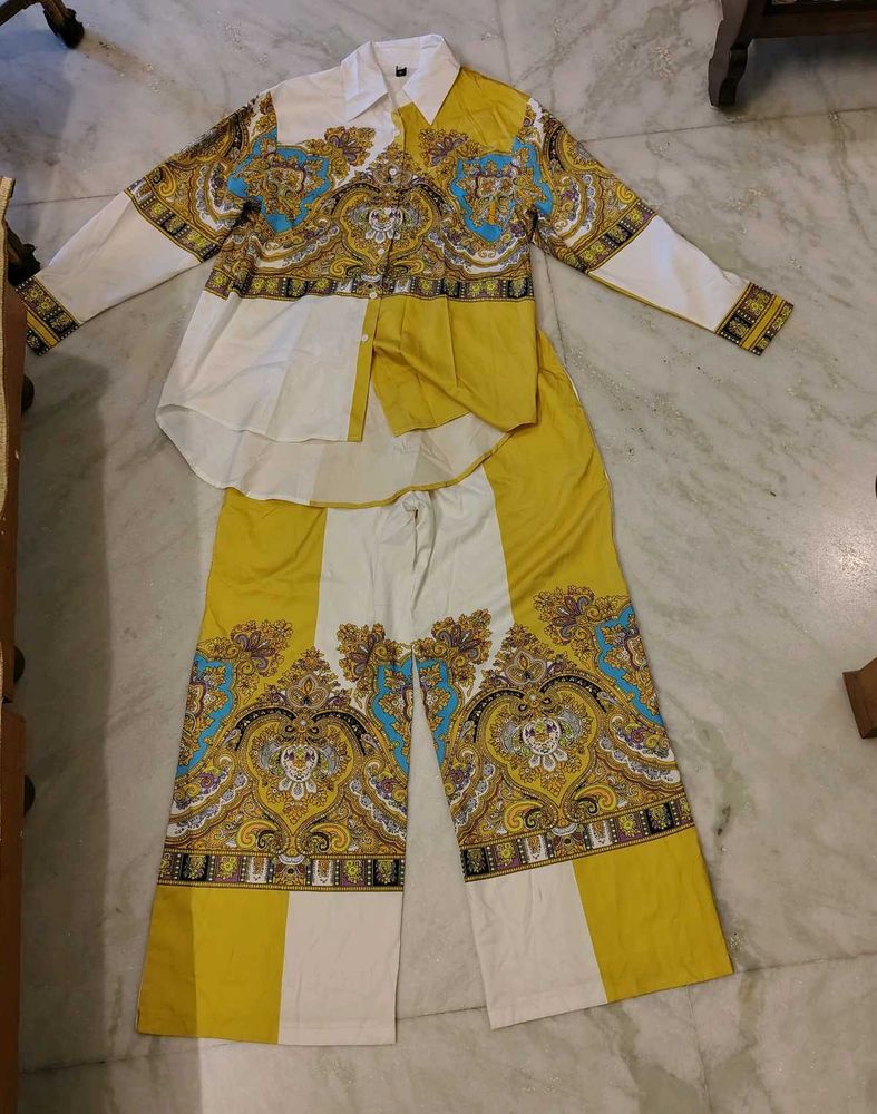 Mustard Printed Co-ord Set