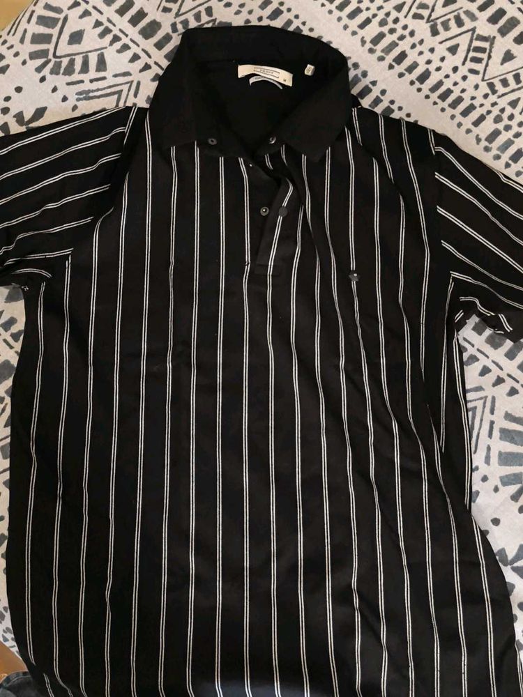 Striped Black Polo Shirt