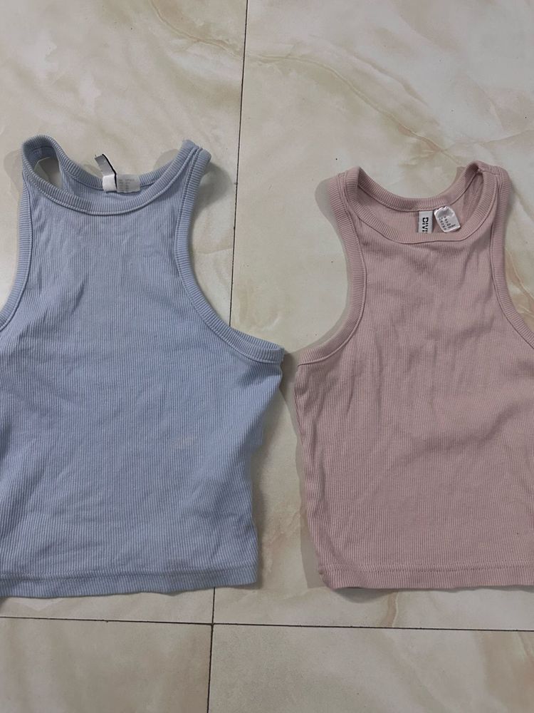 H&amp;M 2 Pack Of Tank Tops