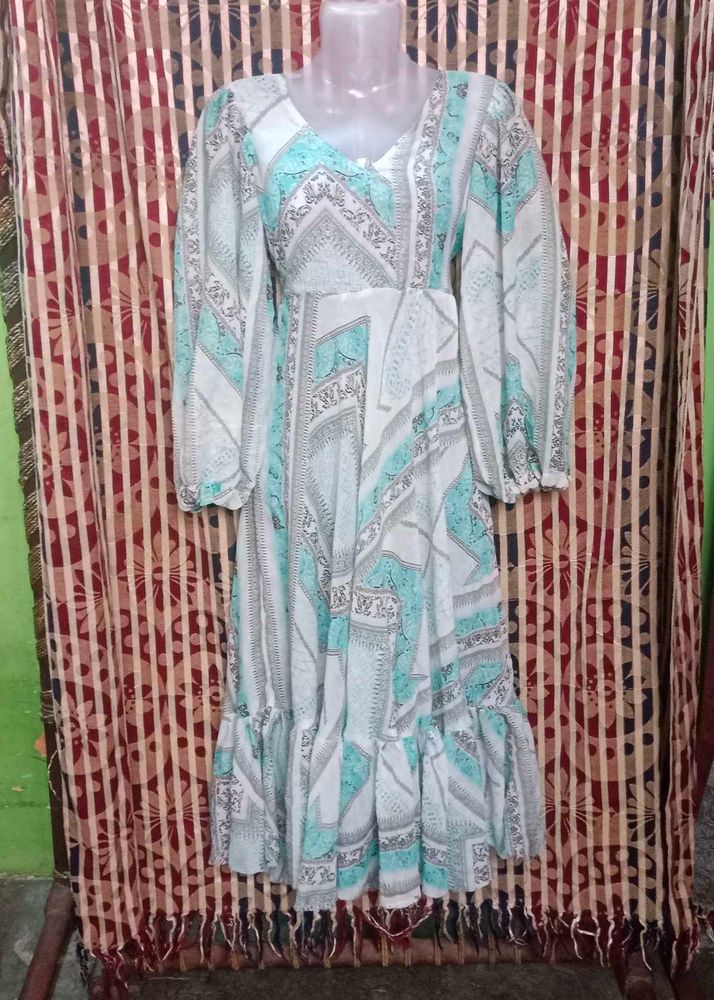 Long flare maxi dress