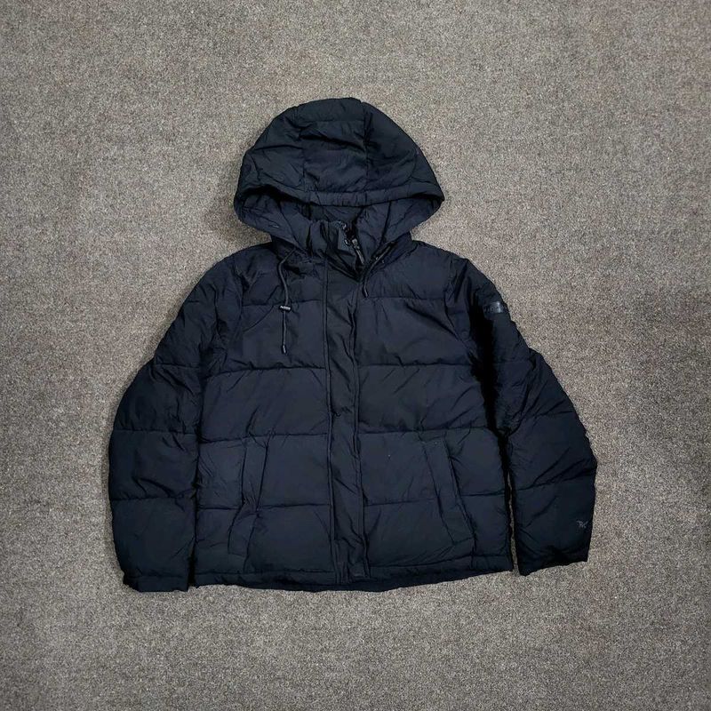 Black Puffer Jacket with Hood