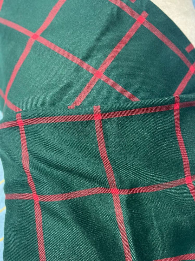 Green &amp; Red Plaid Warm Stole