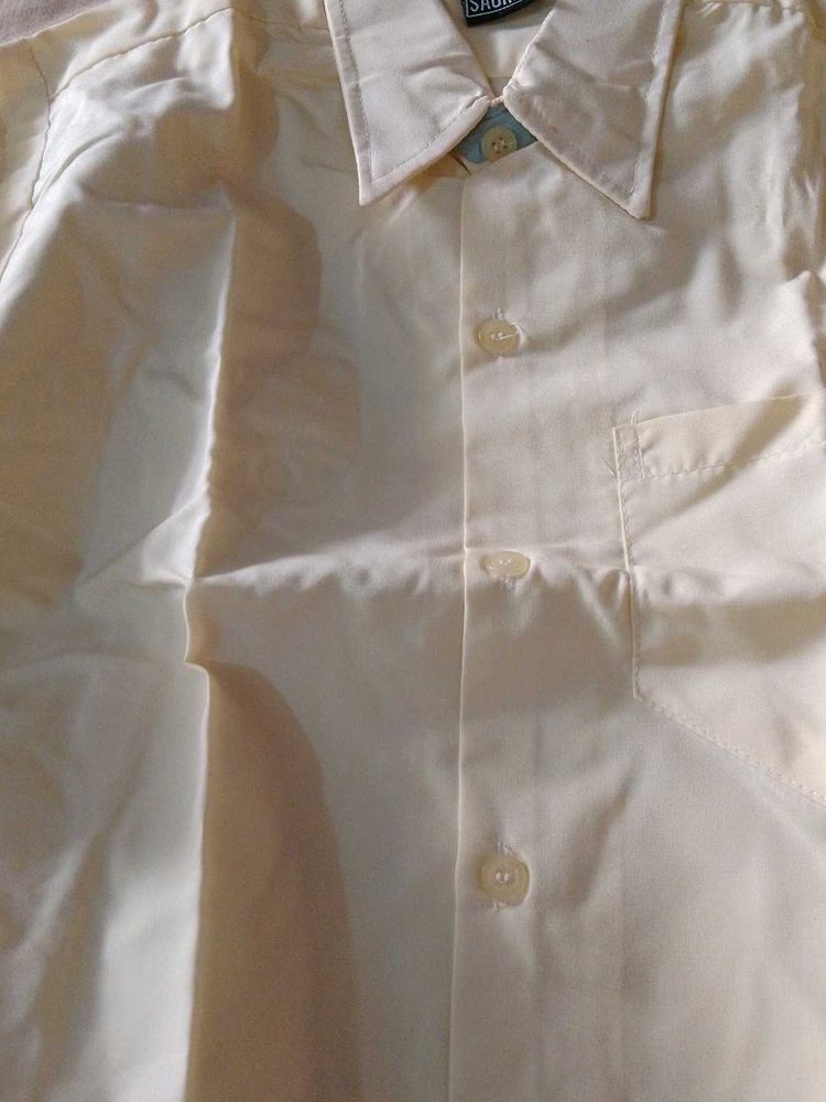 Cream-Colored Button-Down Shirt