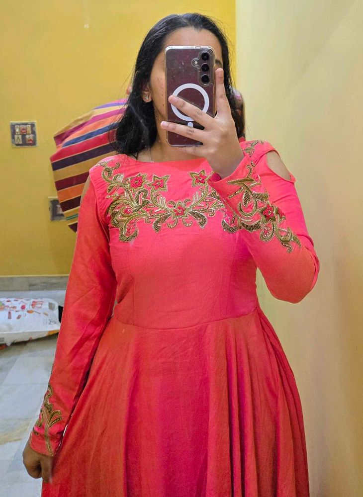 Elegant Embroidered Ethnic Gown