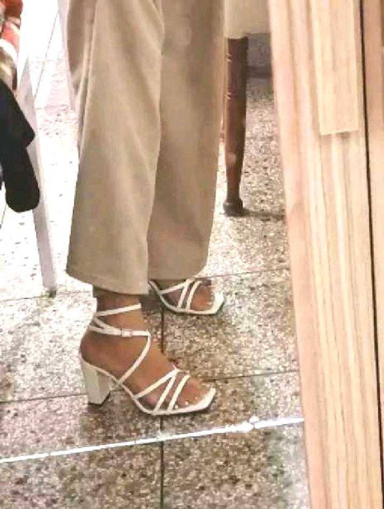White Strappy Heels
