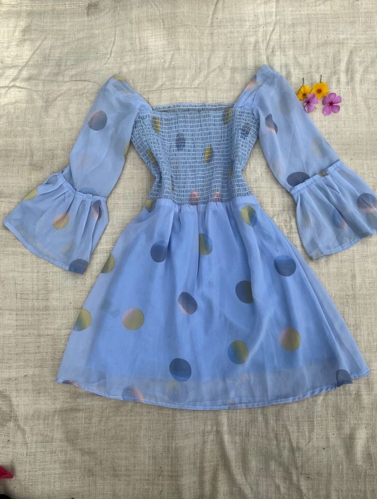 Blue Polka Dot Dress