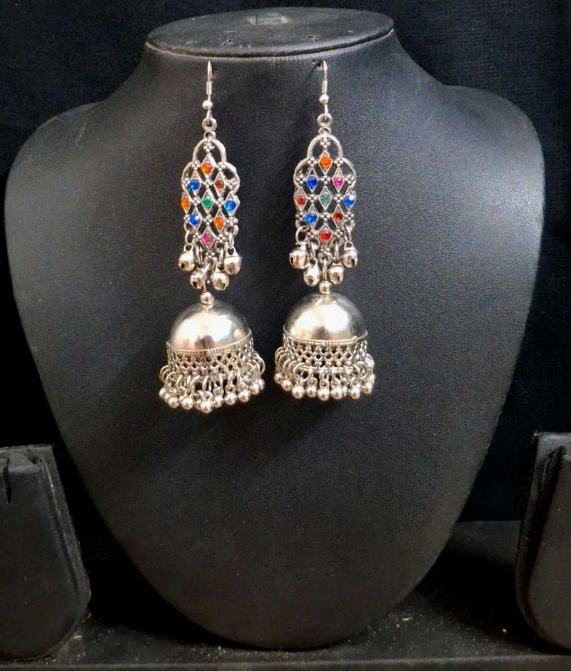 Silver Jhumka
