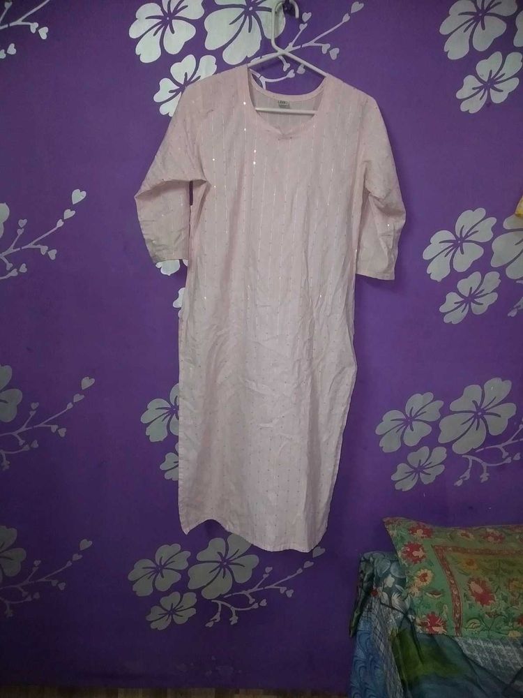 Pink Cotton Kurta