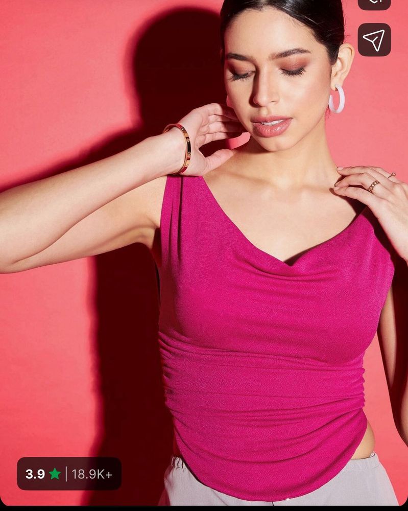 Magenta Sleeveless Top
