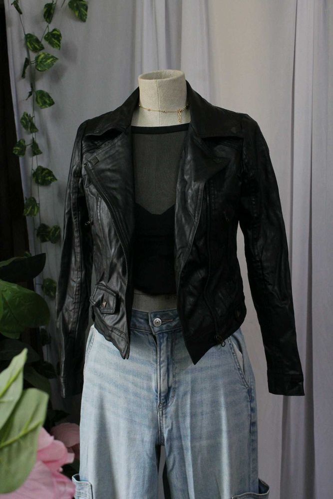 Vintage Black Leather Jacket